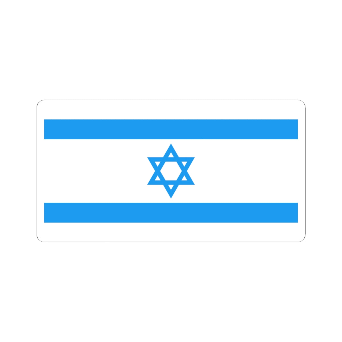 Flag of Israel Light Blue 1-2 (Israel) STICKER Vinyl Kiss-Cut Decal