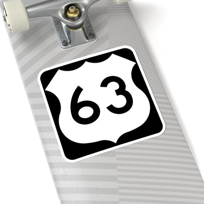 US 63 MN 1961 (Minnesota) (Road Sign) STICKER Vinyl Kiss-Cut Decal