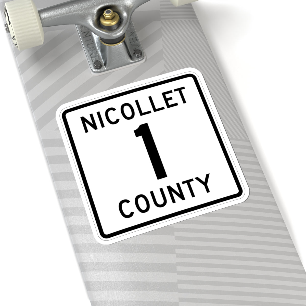 Nicollet County Route 1 (Minnesota) (Road Sign) STICKER Vinyl Kiss-Cut Decal