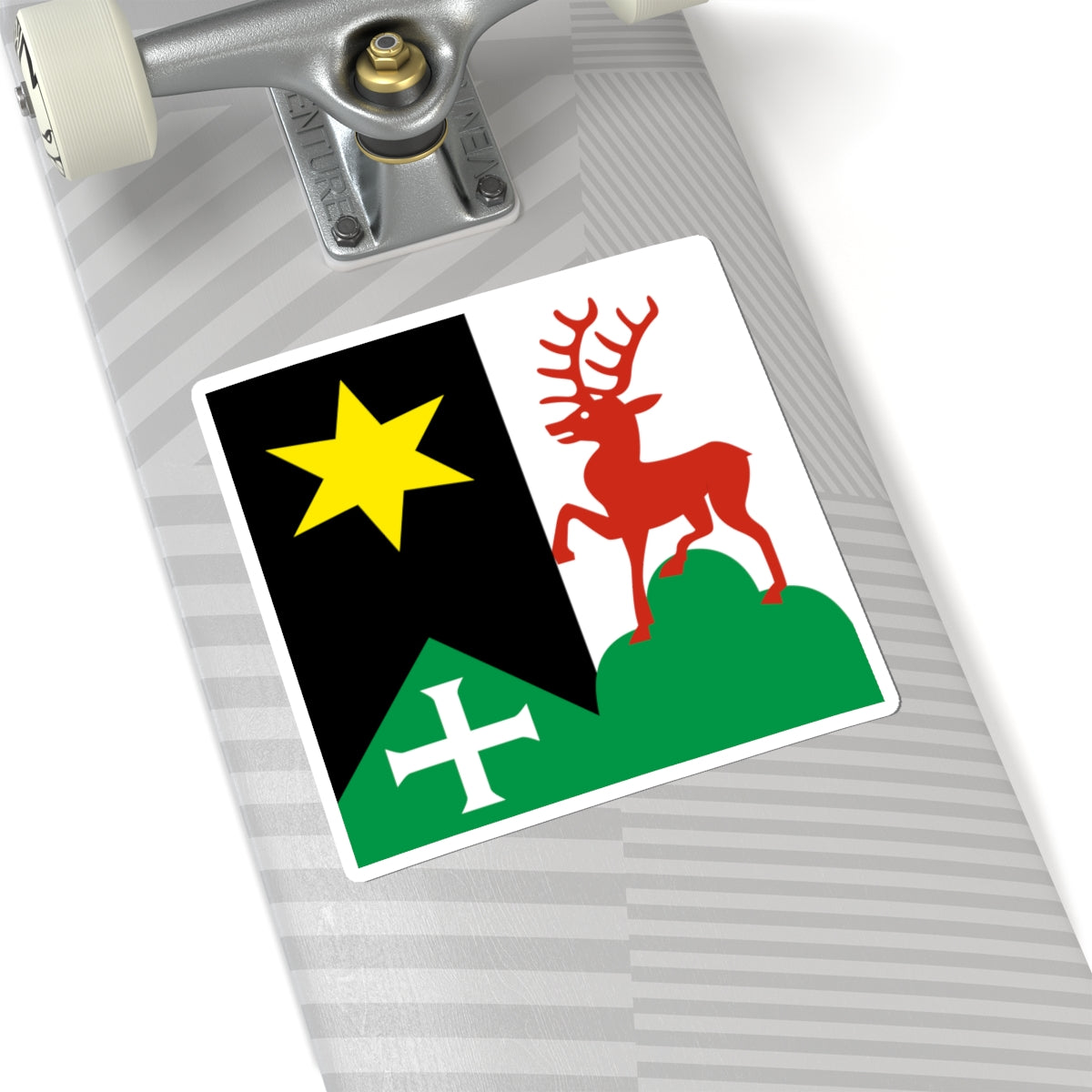 CHE Oberegg Flag (Switzerland) STICKER Vinyl Kiss-Cut Decal