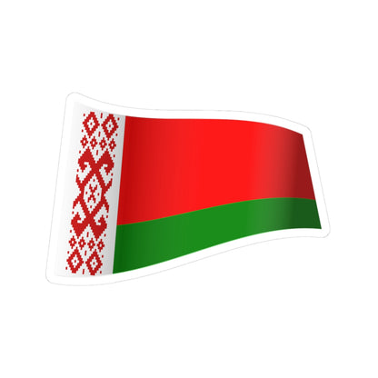 Belarus Flag - iconic waving (Belarus) STICKER Vinyl Kiss-Cut Decal