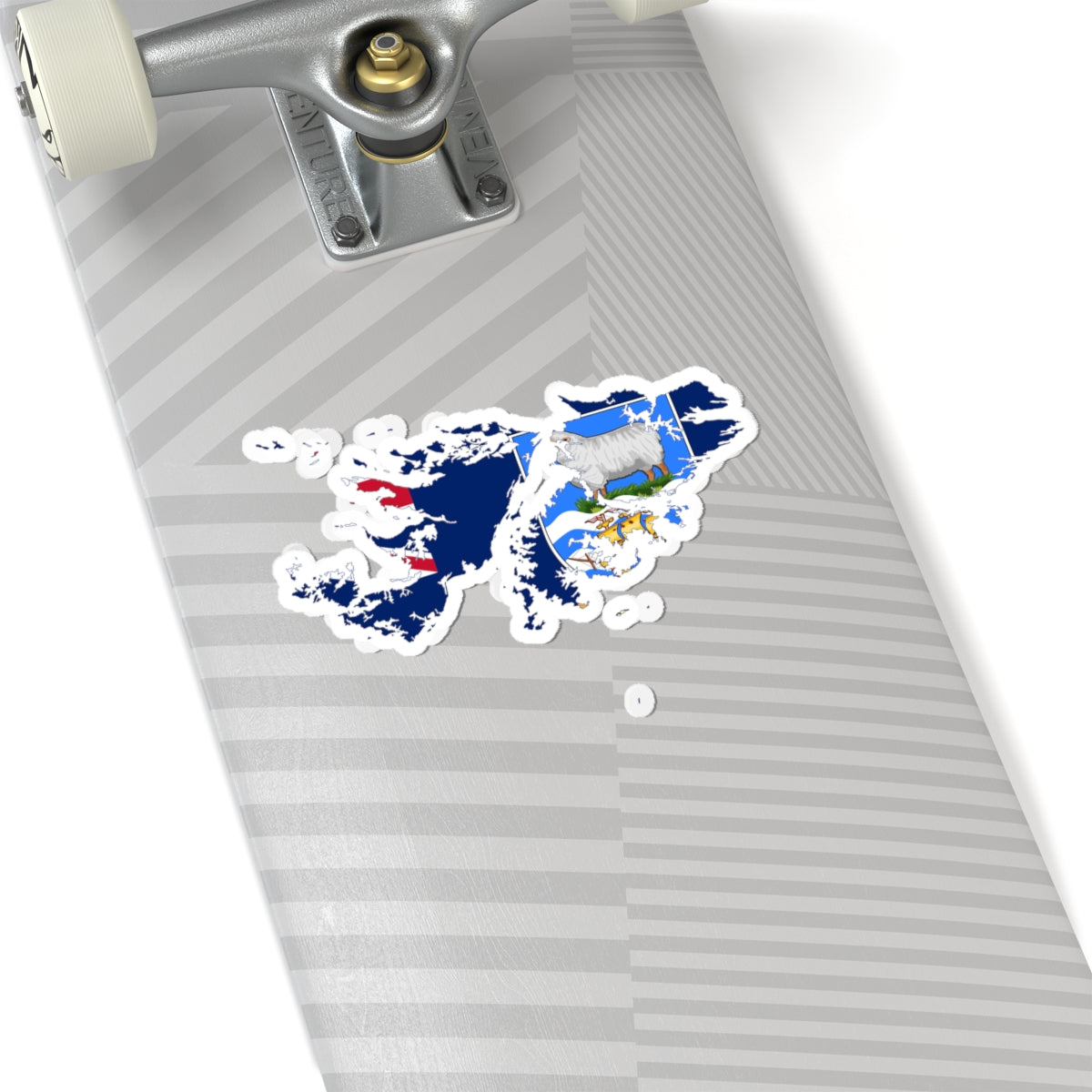 Flag-map of the Falkland Islands (United Kingdom) STICKER Vinyl Kiss-Cut Decal