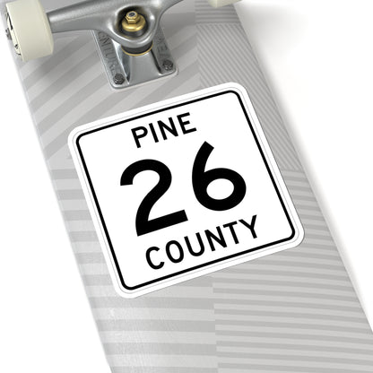 Pine County Route 26 MN (Minnesota) (Road Sign) STICKER Vinyl Kiss-Cut Decal