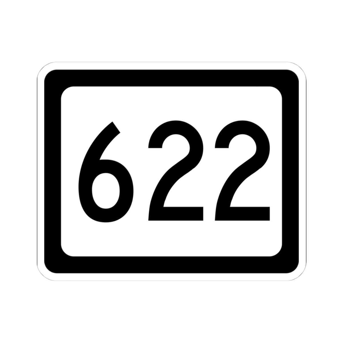 WV-622 (Virginia) (Road Sign) STICKER Vinyl Kiss-Cut Decal