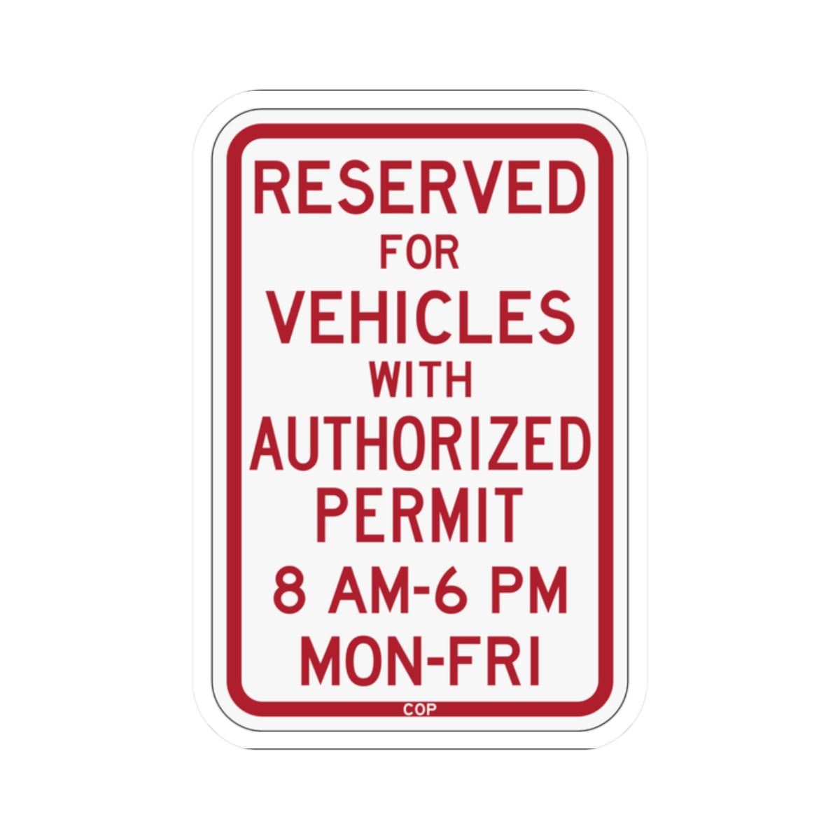PBOT Road sign P4455 (Oregon) (Road Sign) STICKER Vinyl Kiss-Cut Decal