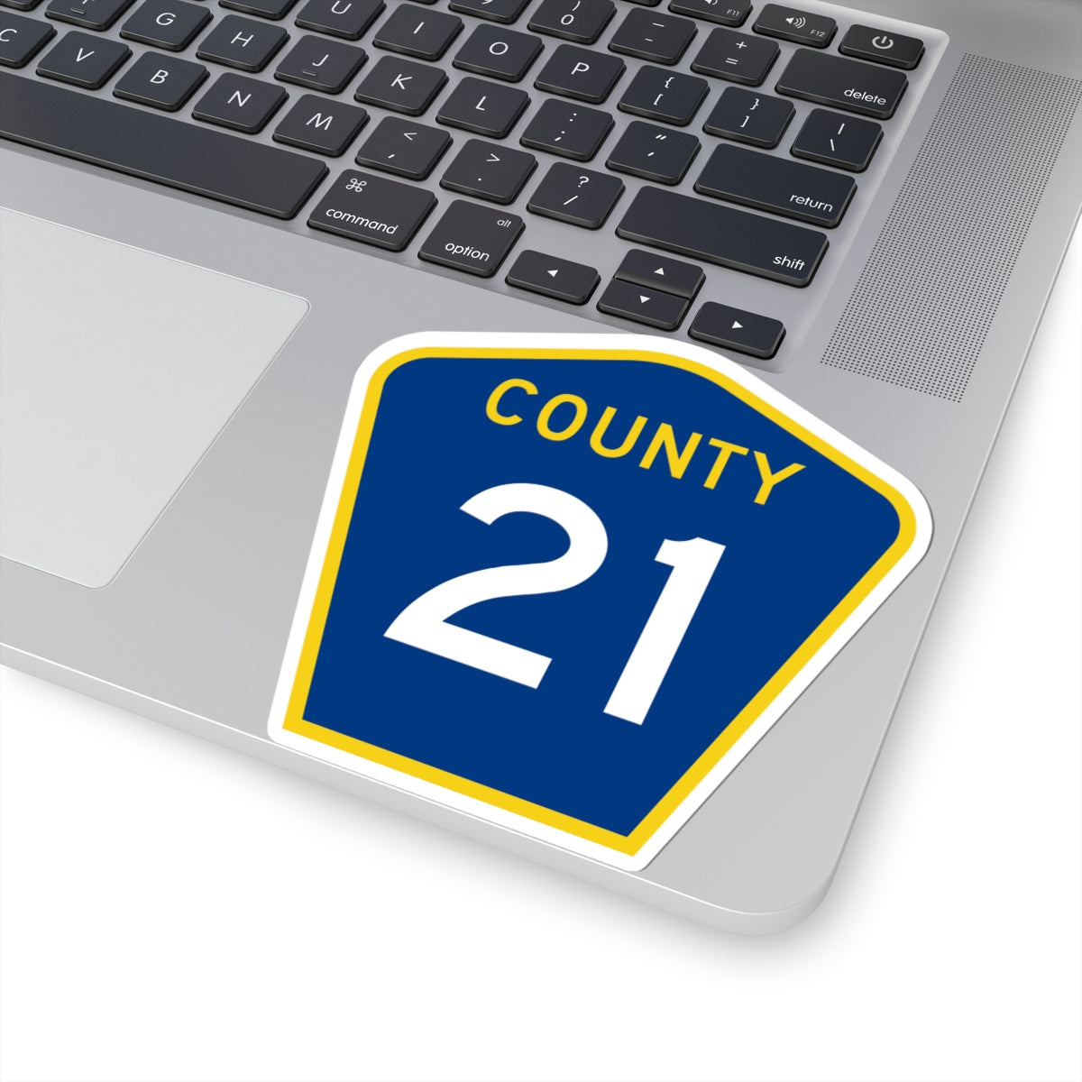 County 21 MN (Minnesota) (Road Sign) STICKER Vinyl Kiss-Cut Decal
