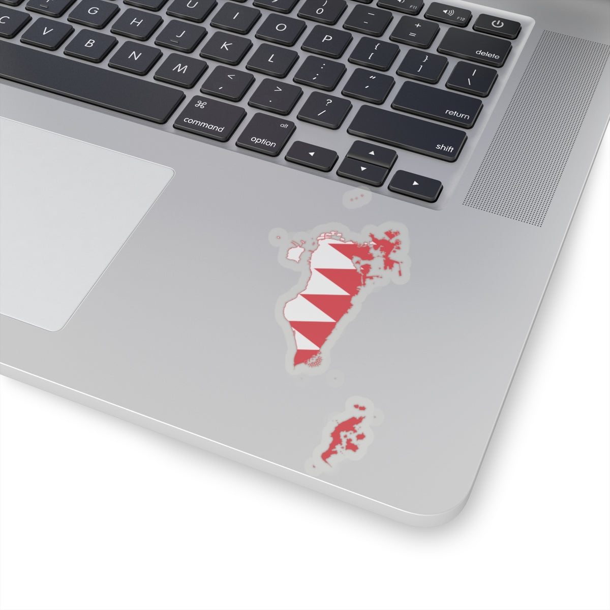 Flag-map of Bahrain2 (Bahrain) STICKER Vinyl Kiss-Cut Decal