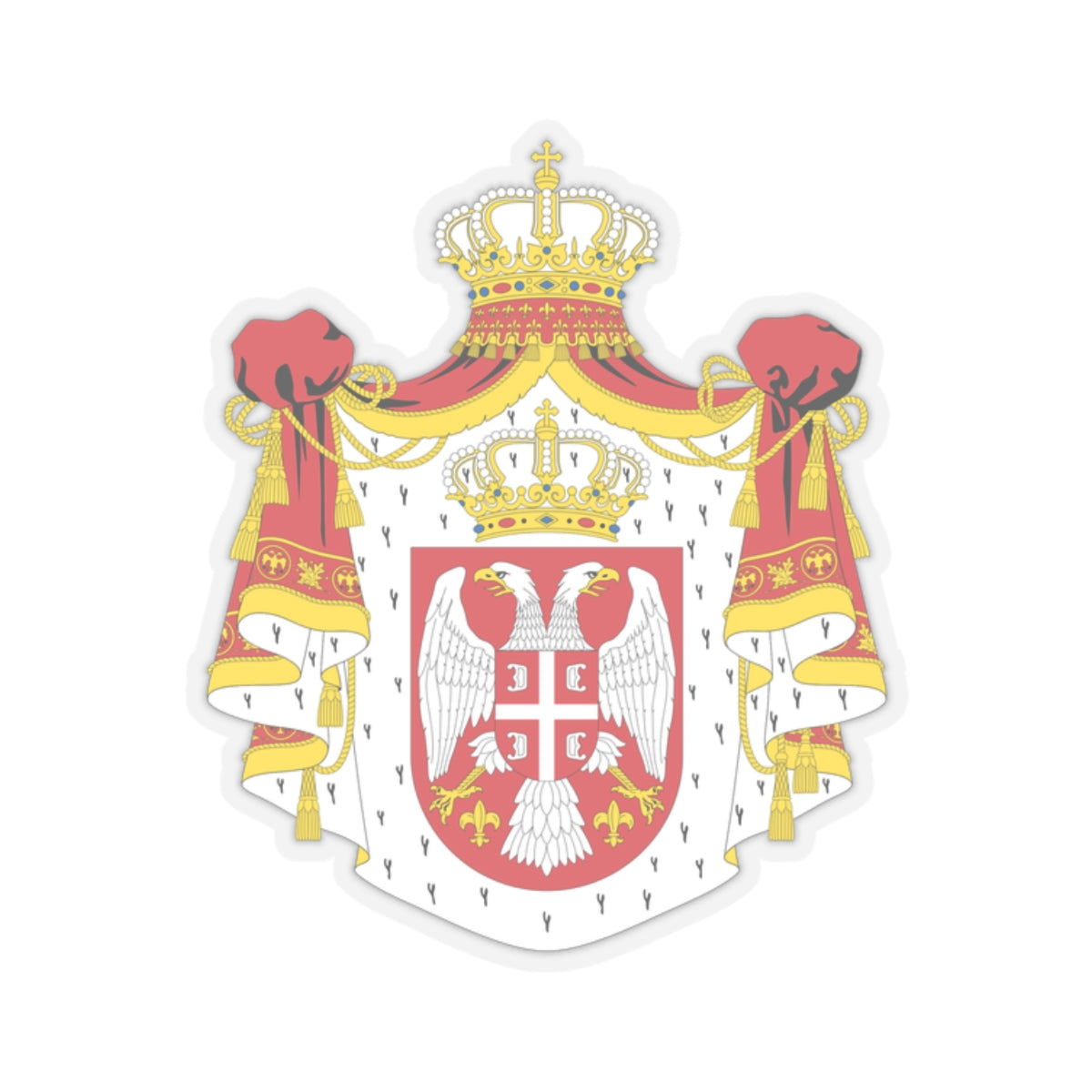 Coat of arms of Serbia (2004-2010) - STICKER Vinyl Kiss-Cut Decal