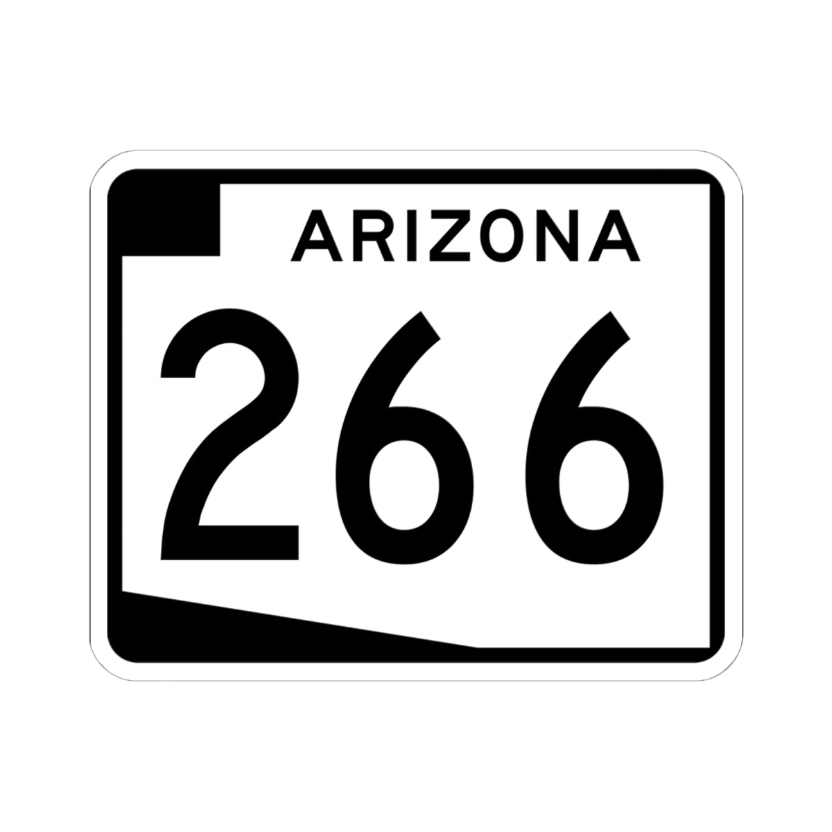 Arizona 266 (Arizona) (Road Sign) STICKER Vinyl Kiss-Cut Decal