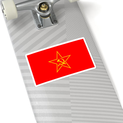 Communist Party of Burma flag 1970 (Myanmar) STICKER Vinyl Kiss-Cut Decal