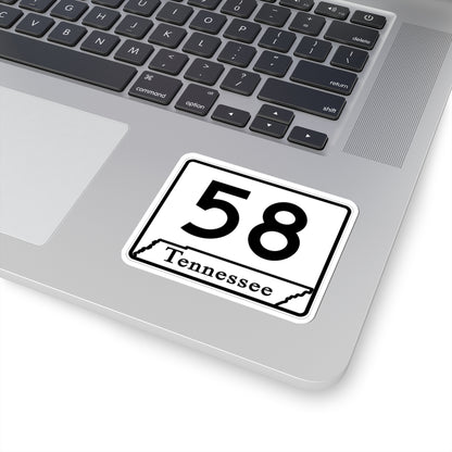 Tennessee 58 (Tennessee) (Road Sign) STICKER Vinyl Kiss-Cut Decal