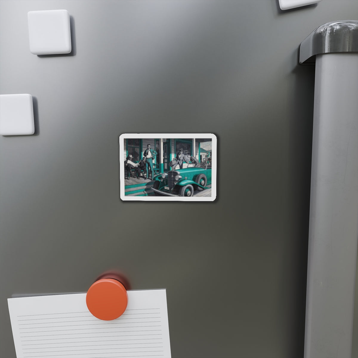 Arrival (Magazine Illustration) Refrigerator Magnet-The Sticker Space