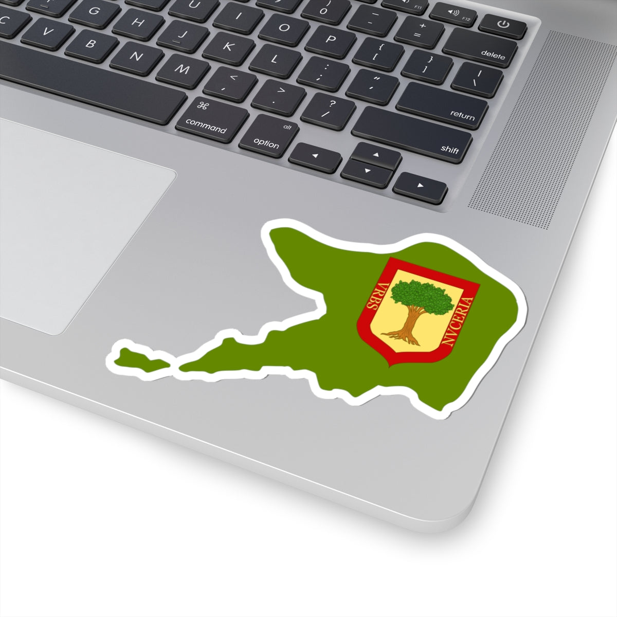Flag map of Nuceria (Italy) STICKER Vinyl Kiss-Cut Decal