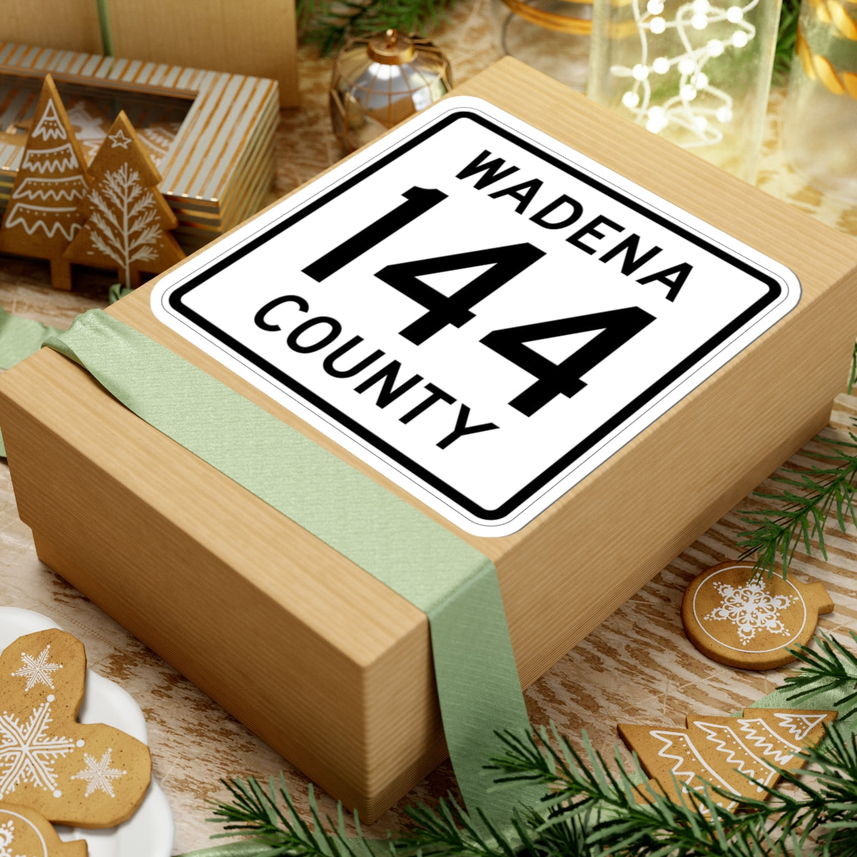 Wadena County 144 MN (Minnesota) (Road Sign) STICKER Vinyl Kiss-Cut Decal