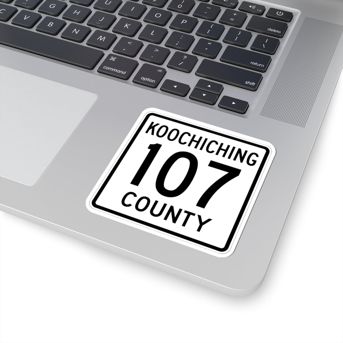 Koochiching County 107 MN (Minnesota) (Road Sign) STICKER Vinyl Kiss-Cut Decal