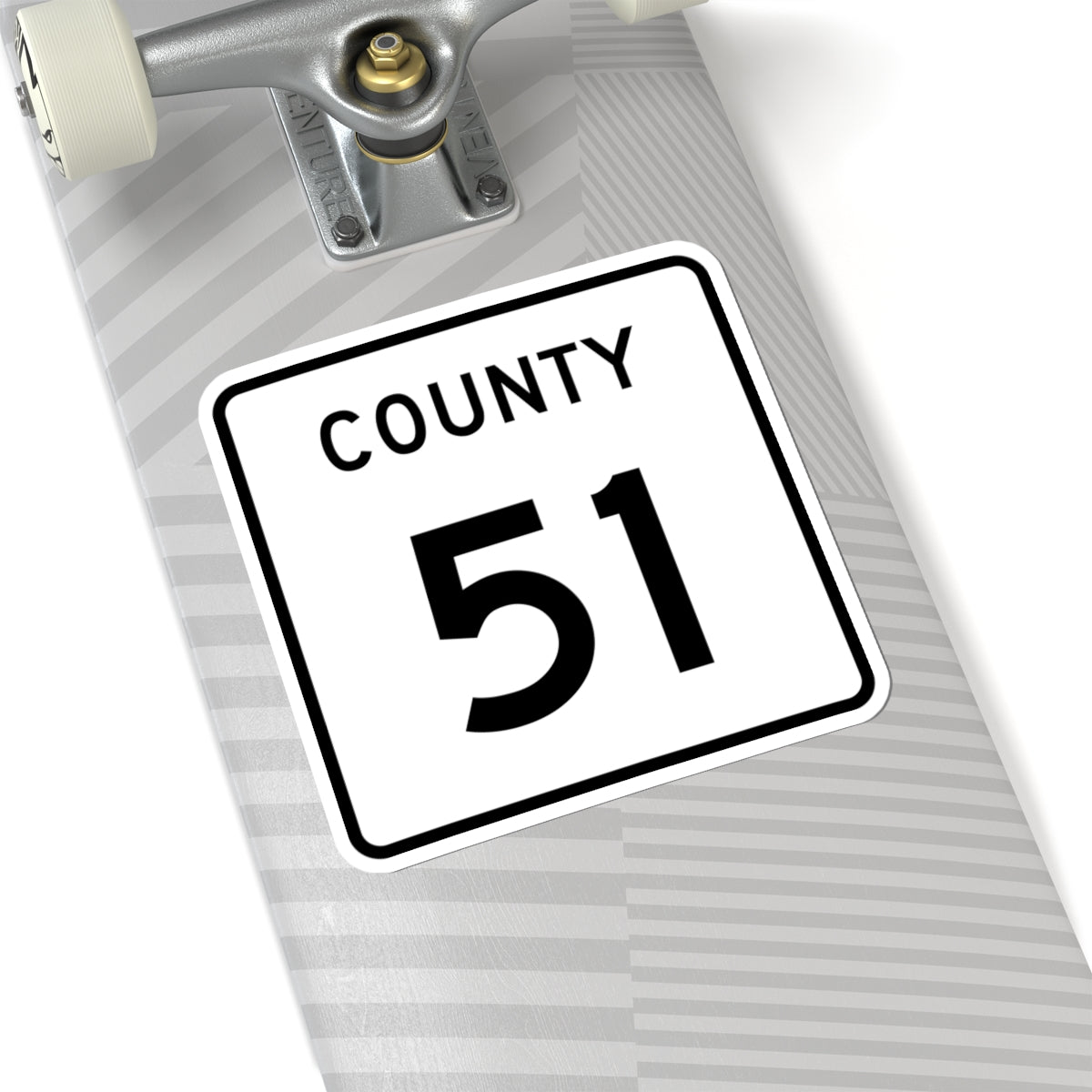 County 51 square (Minnesota) (Road Sign) STICKER Vinyl Kiss-Cut Decal