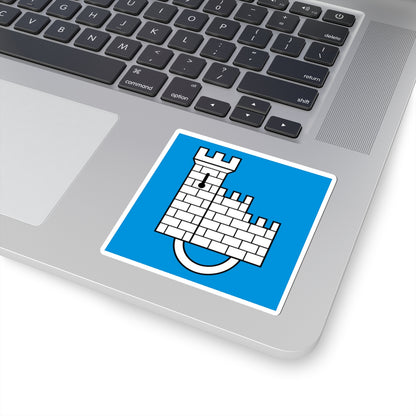 CHE District de la Sarine Flag (Switzerland) STICKER Vinyl Kiss-Cut Decal