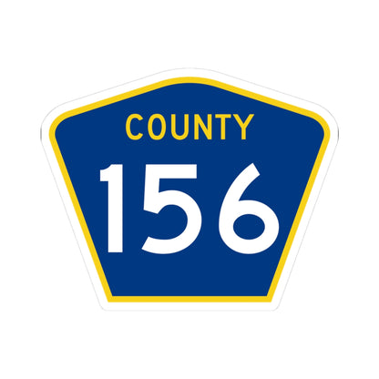County 156 MN (Minnesota) (Road Sign) STICKER Vinyl Kiss-Cut Decal