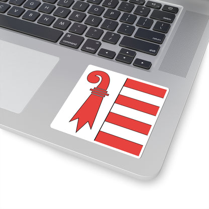 Flag of Canton of Jura (Switzerland) STICKER Vinyl Kiss-Cut Decal
