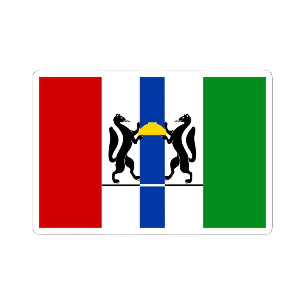 Flag of Novosibirsk Oblast (Russia) STICKER Vinyl Kiss-Cut Decal