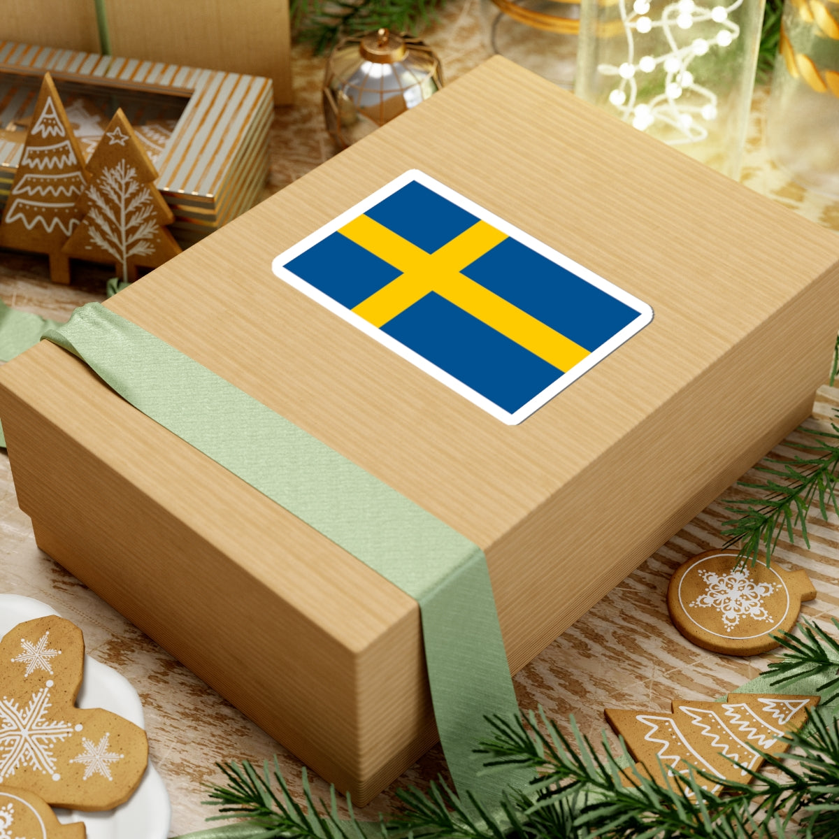 Flag of Sweden (Sweden) STICKER Vinyl Kiss-Cut Decal