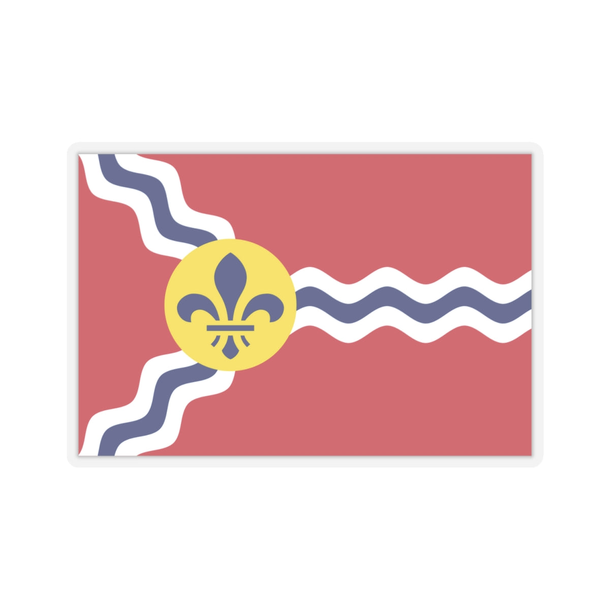 Flag of St. Louis, Missouri - STICKER Vinyl Kiss-Cut Decal