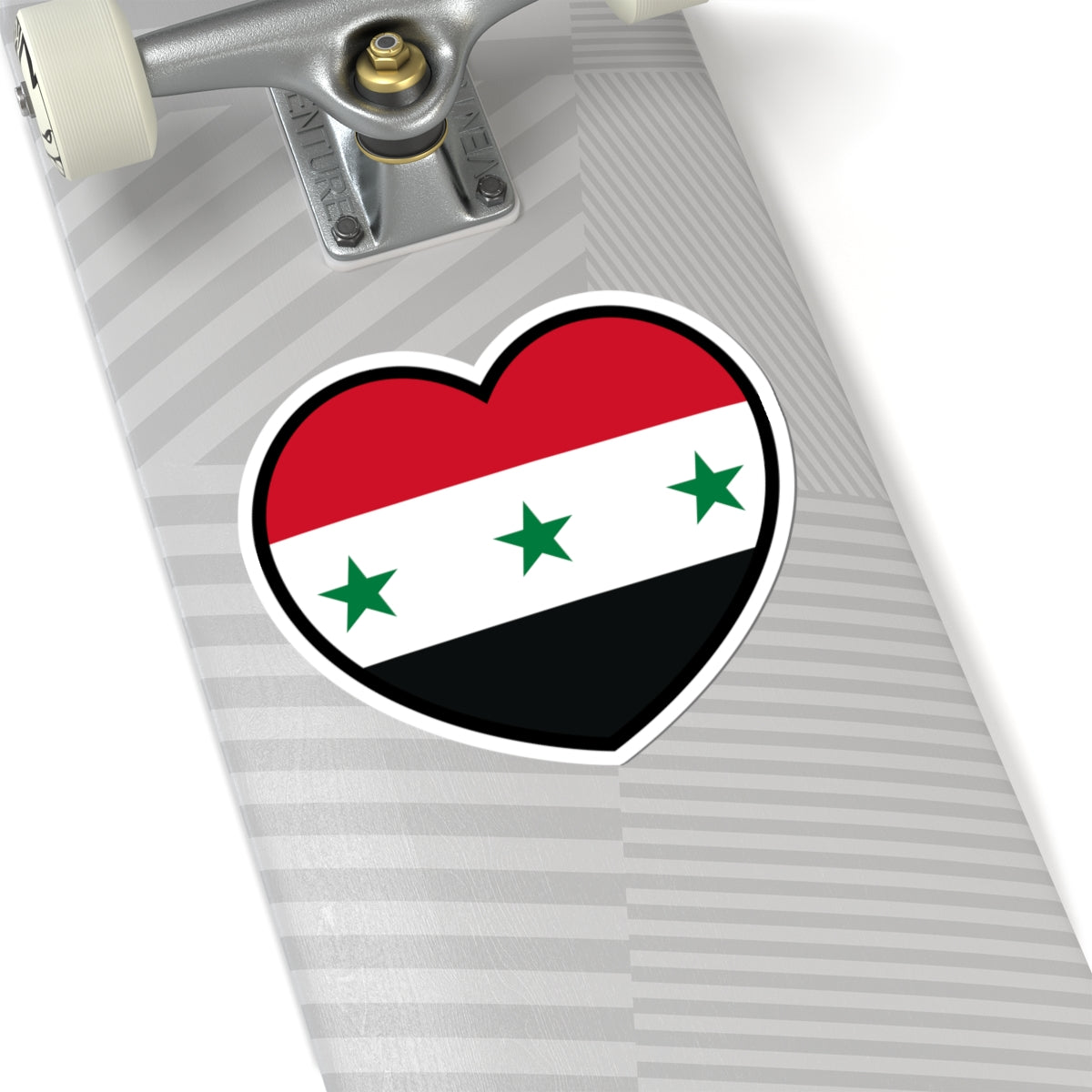 Iraq 1963-1991 and Syria 1963-1972 flag heart (Iraq) STICKER Vinyl Kiss-Cut Decal