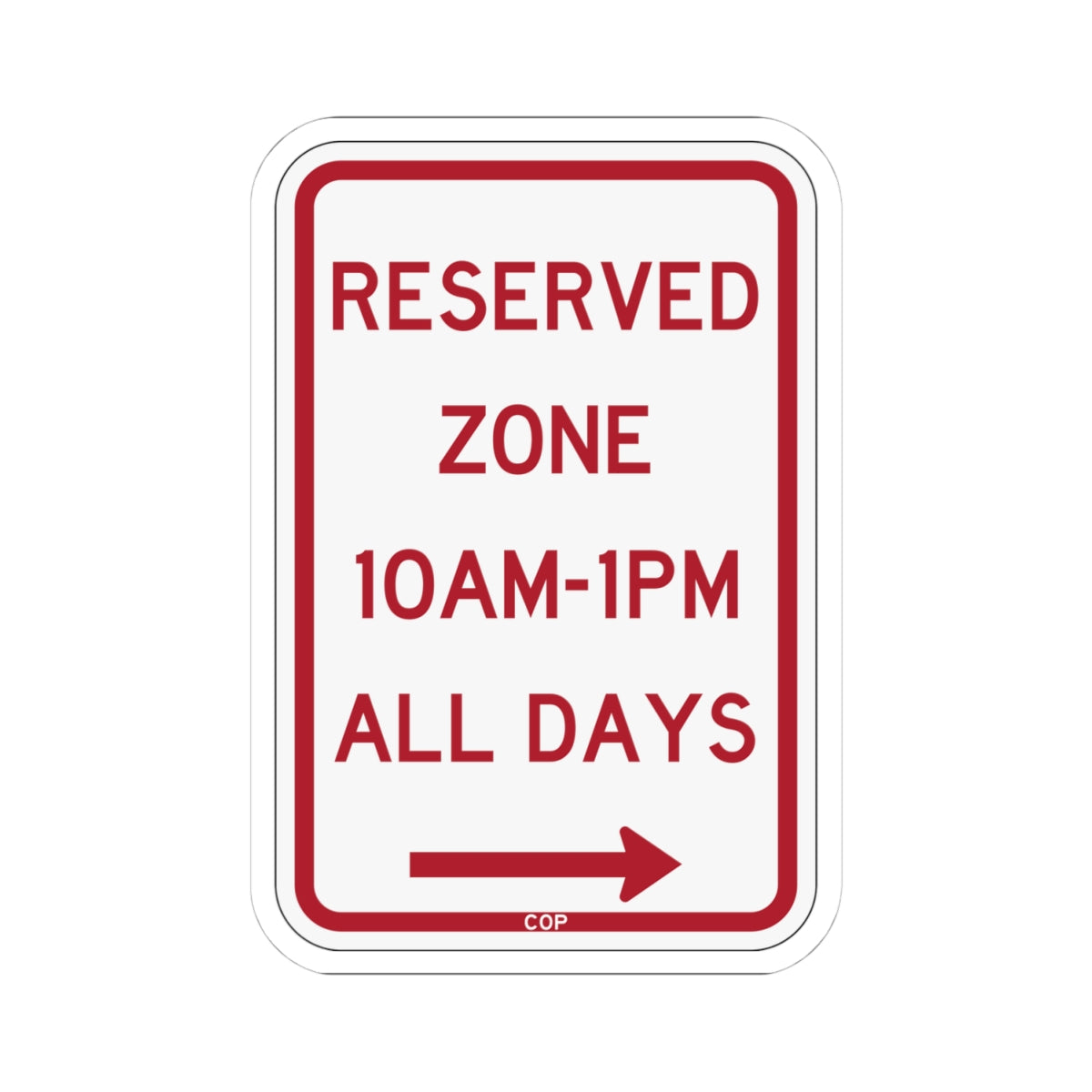 PBOT Road sign P4490AR (Oregon) (Road Sign) STICKER Vinyl Kiss-Cut Decal