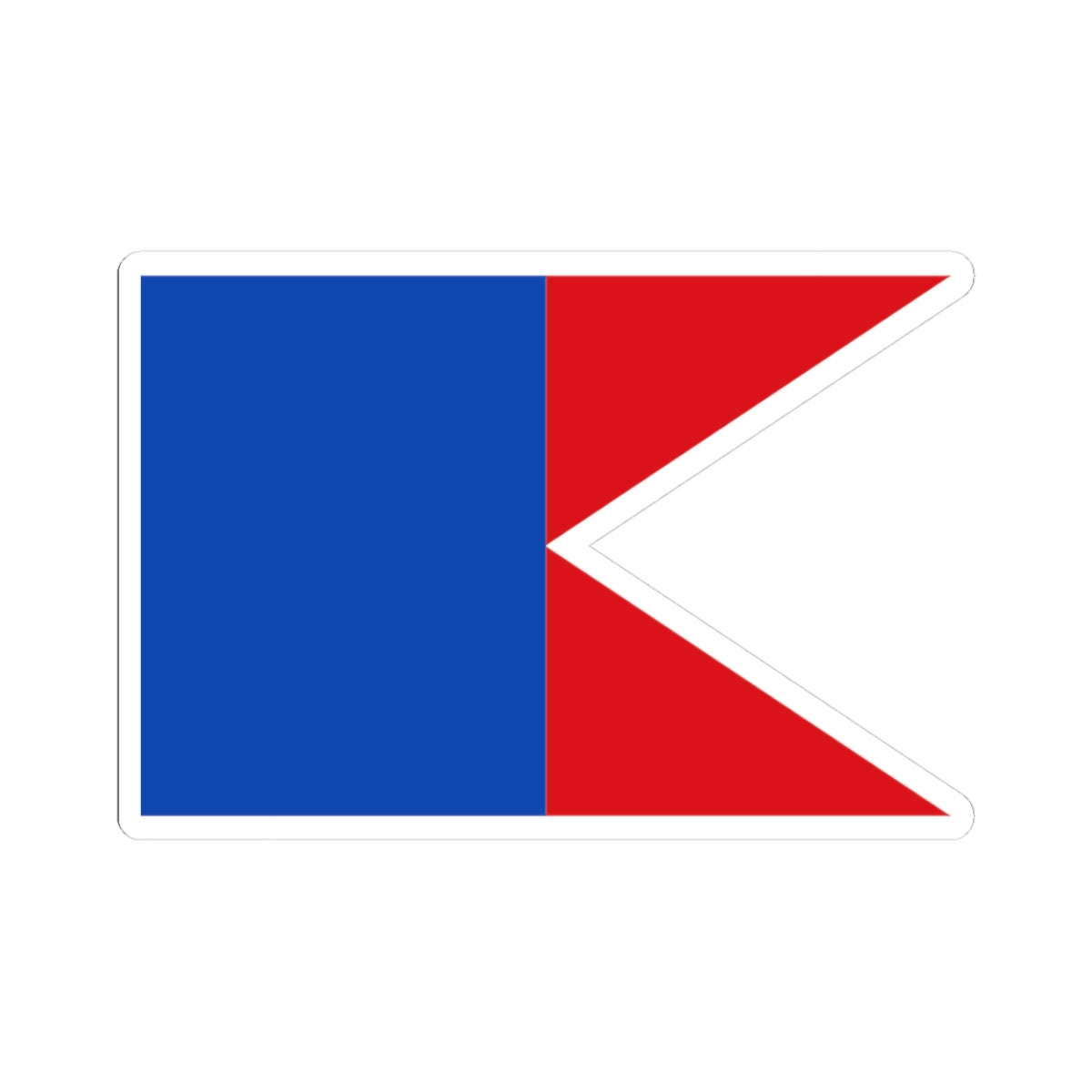 Flag maritime melilla (Spain) STICKER Vinyl Kiss-Cut Decal