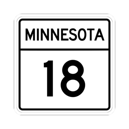 MN-18 1948 (Minnesota) (Road Sign) STICKER Vinyl Kiss-Cut Decal