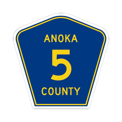 Anoka County Road 5 (Minnesota) (Road Sign) STICKER Vinyl Kiss-Cut Decal