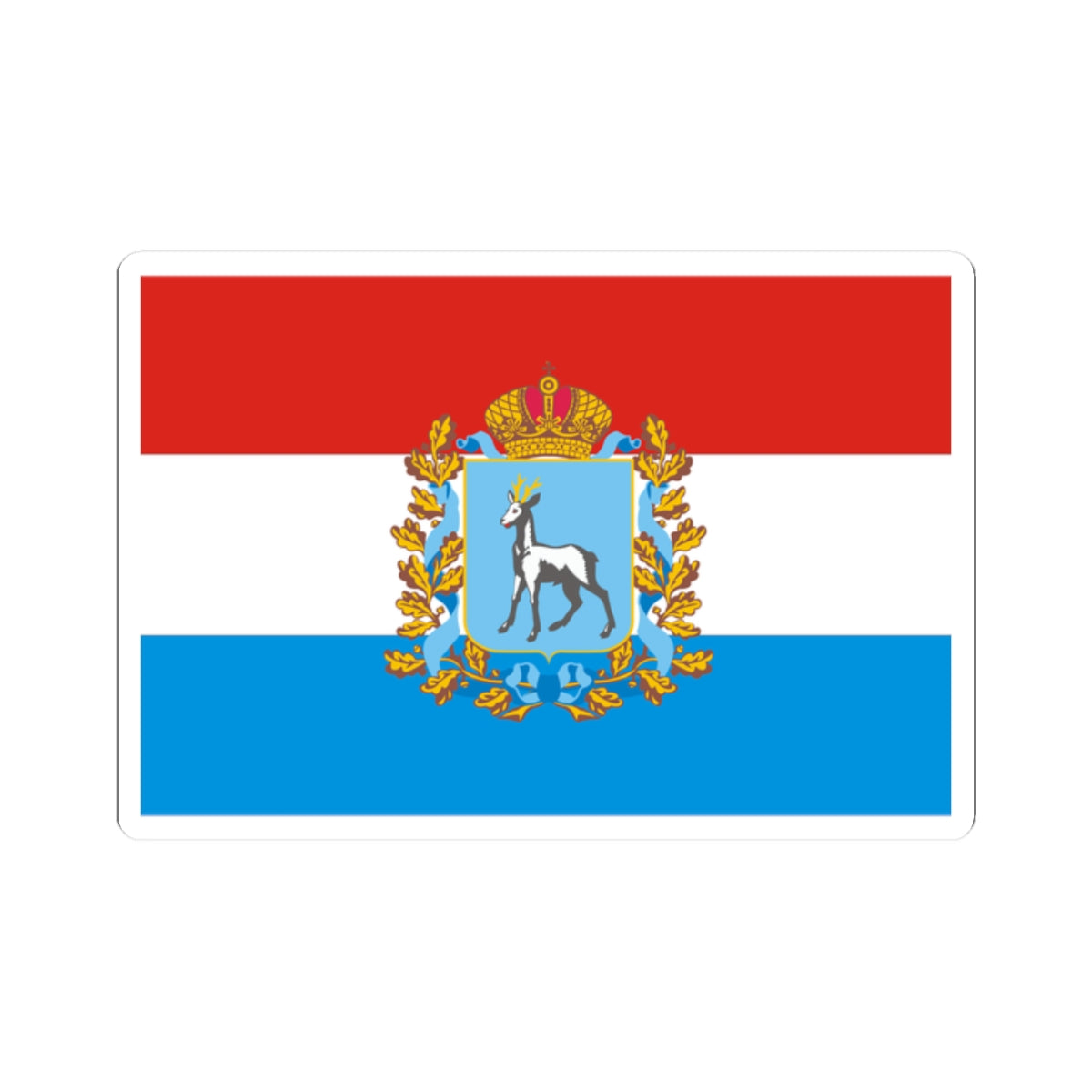 Flag of Samara Oblast (Russia) STICKER Vinyl Kiss-Cut Decal