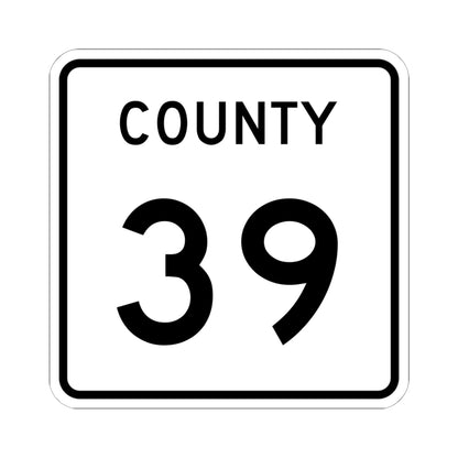 County 39 square (Minnesota) (Road Sign) STICKER Vinyl Kiss-Cut Decal