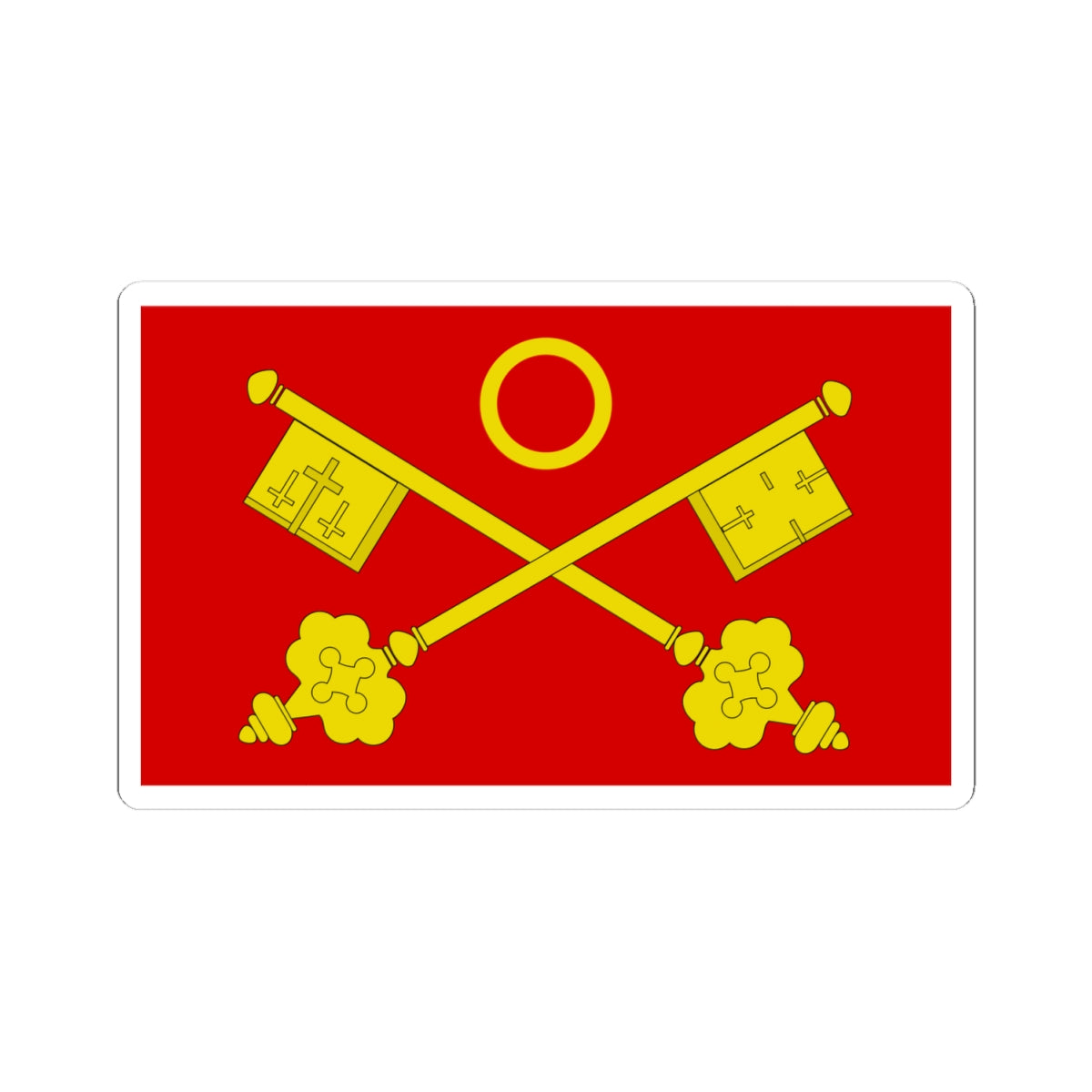 Saint Peter Westminster Abbey Flag (England) STICKER Vinyl Kiss-Cut Decal