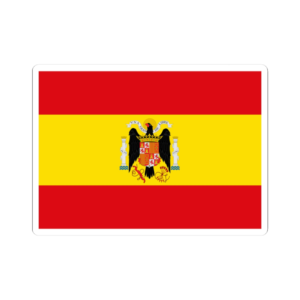 Flag of the Francoist Spain Army 1940-1945 Forts and Castles (Spain) STICKER Vinyl Kiss-Cut Decal