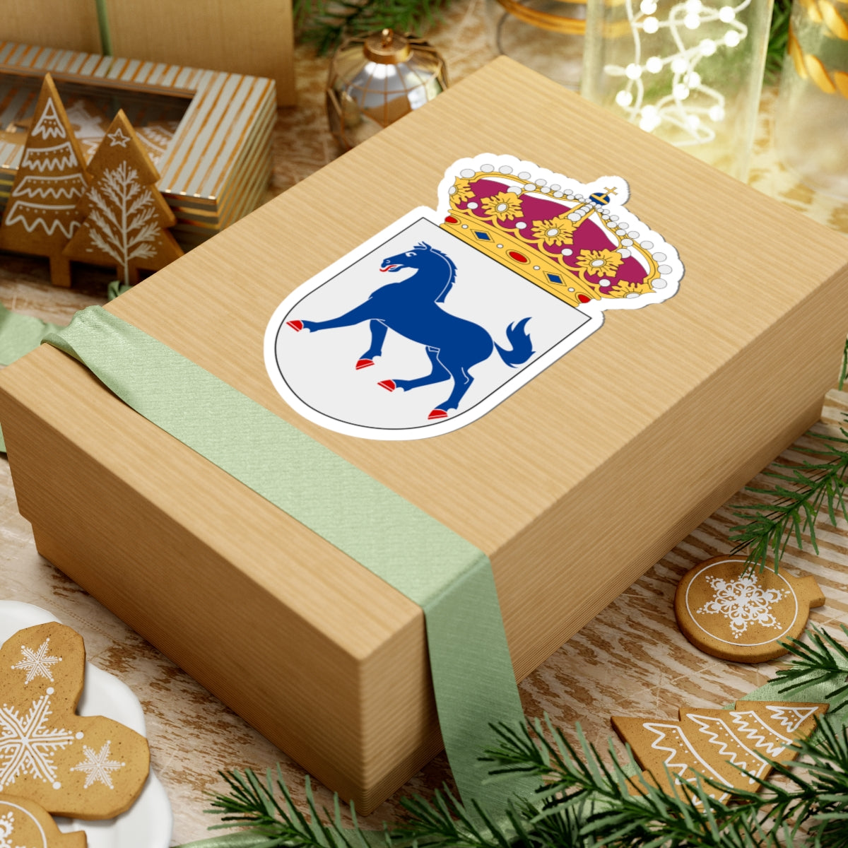 Atle statsisbrytare vapen (Sweden) (Coat of Arms) STICKER Vinyl Kiss-Cut Decal