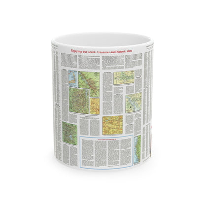 USA - Scenic Treasures and Historic Sites (1966) (Map) White Coffee Mug-11oz-The Sticker Space