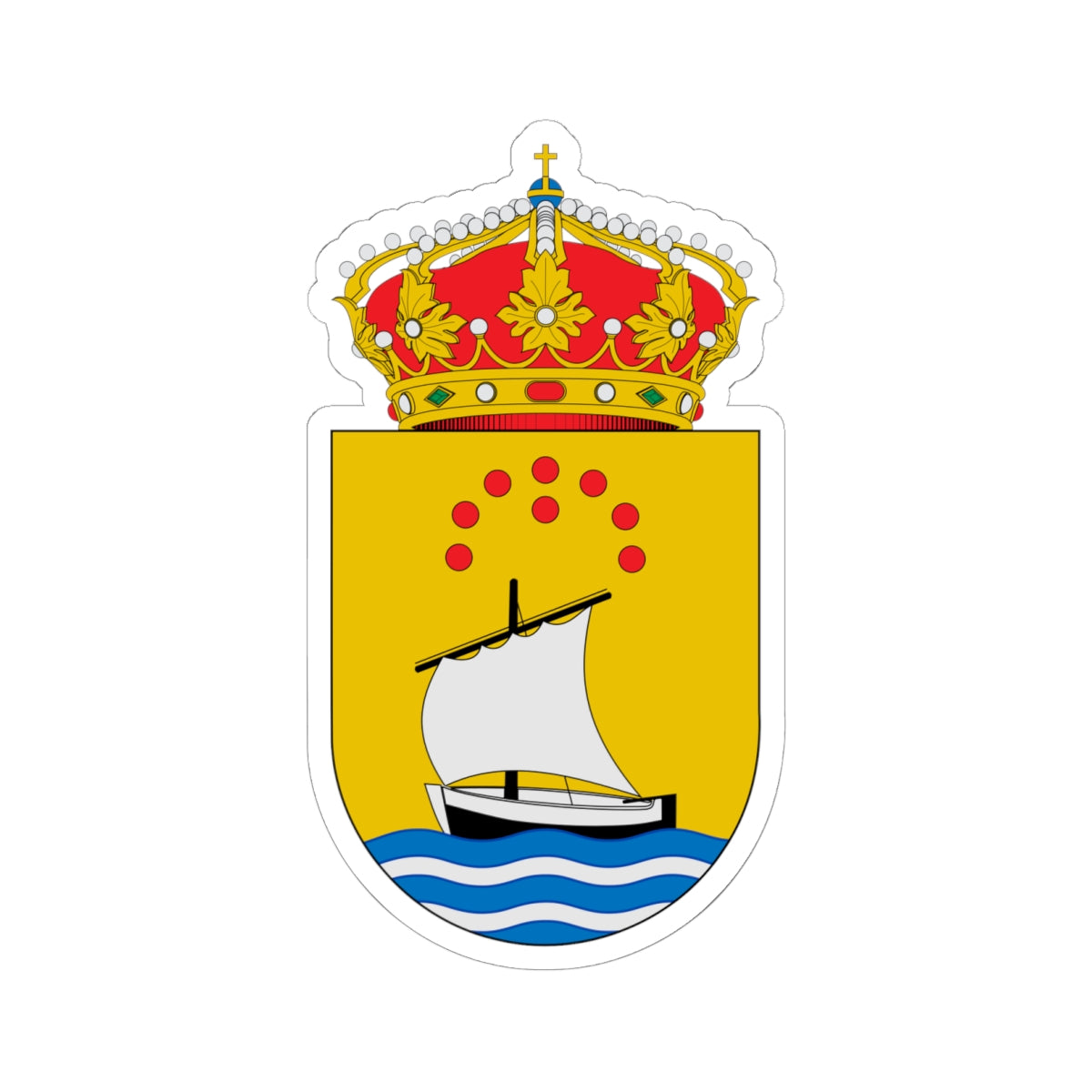 Escudo de Fene (Spain) (Coat of Arms) STICKER Vinyl Kiss-Cut Decal