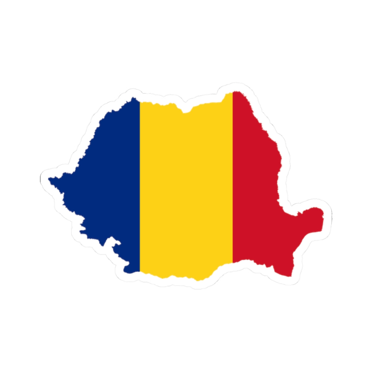 Flag-map of Romania (Oman) STICKER Vinyl Kiss-Cut Decal