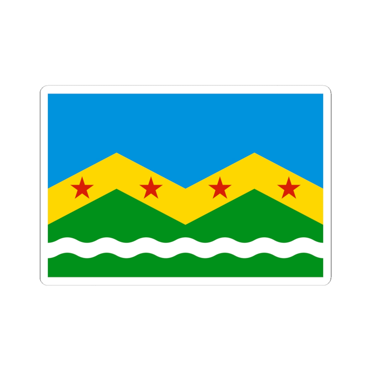 Flag of Marushkinskoe Moscow oblast (Russia) STICKER Vinyl Kiss-Cut Decal