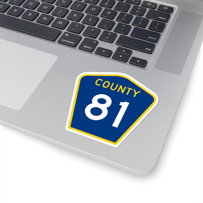 County 81 MN (Minnesota) (Road Sign) STICKER Vinyl Kiss-Cut Decal