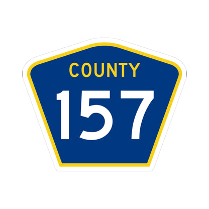County 157 MN (Minnesota) (Road Sign) STICKER Vinyl Kiss-Cut Decal