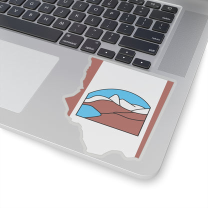 Flag map of Grise Fiord (Canada) STICKER Vinyl Kiss-Cut Decal