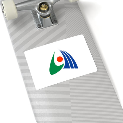 Flag of Mukawa Hokkaido (Japan) STICKER Vinyl Kiss-Cut Decal