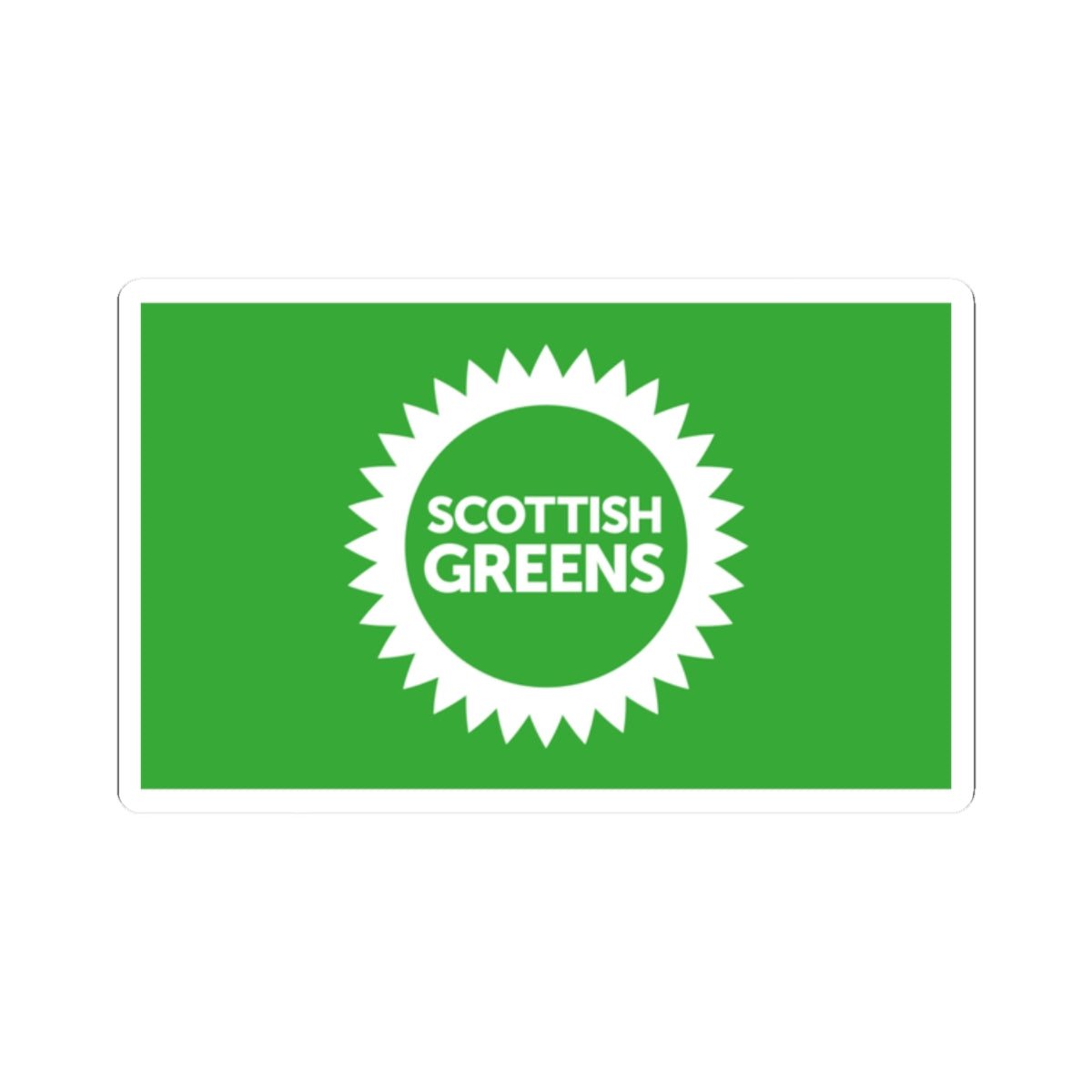 Scottish Greens flag (United Kingdom) STICKER Vinyl Kiss-Cut Decal
