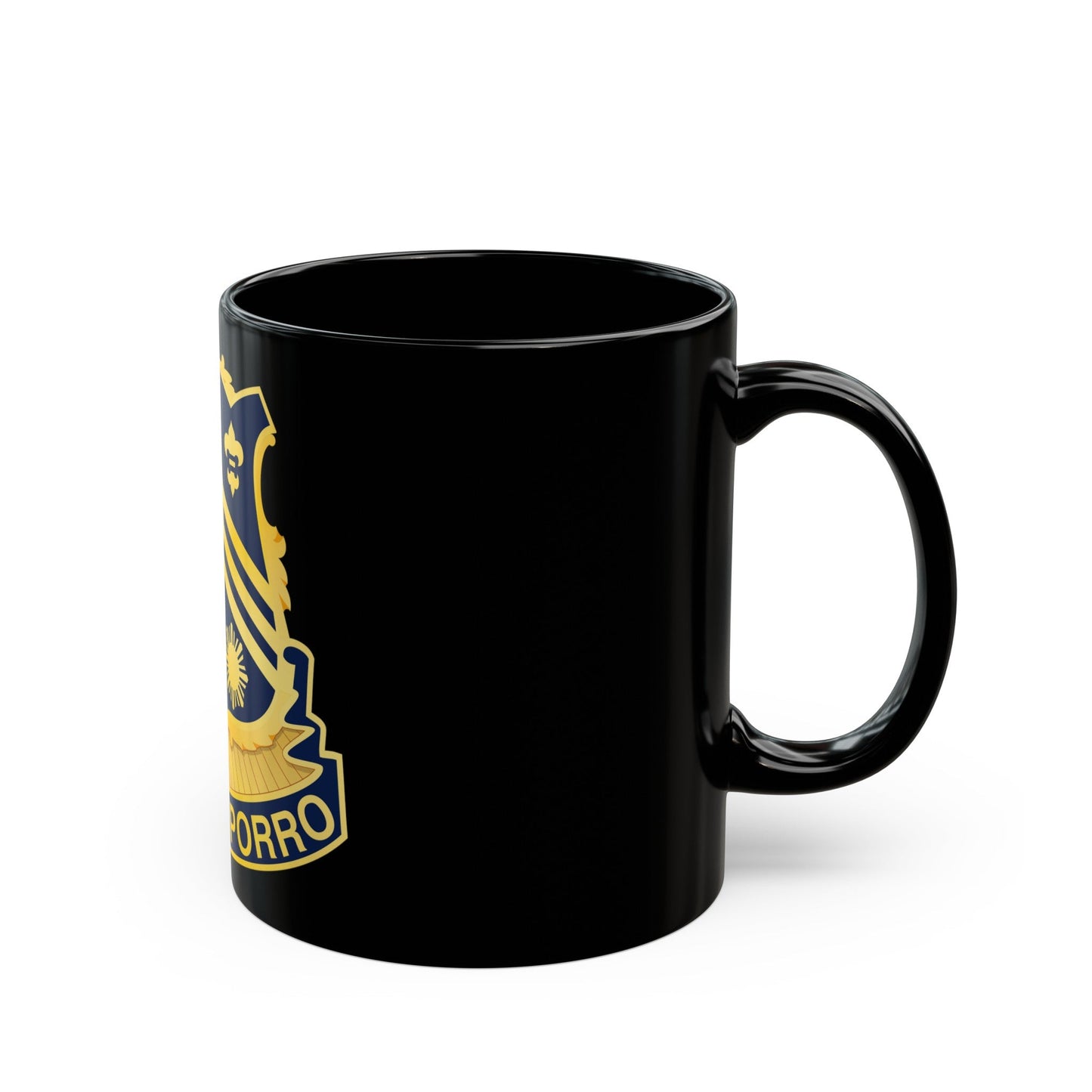 105 Cavalry Regiment (U.S. Army) Black Coffee Mug-The Sticker Space