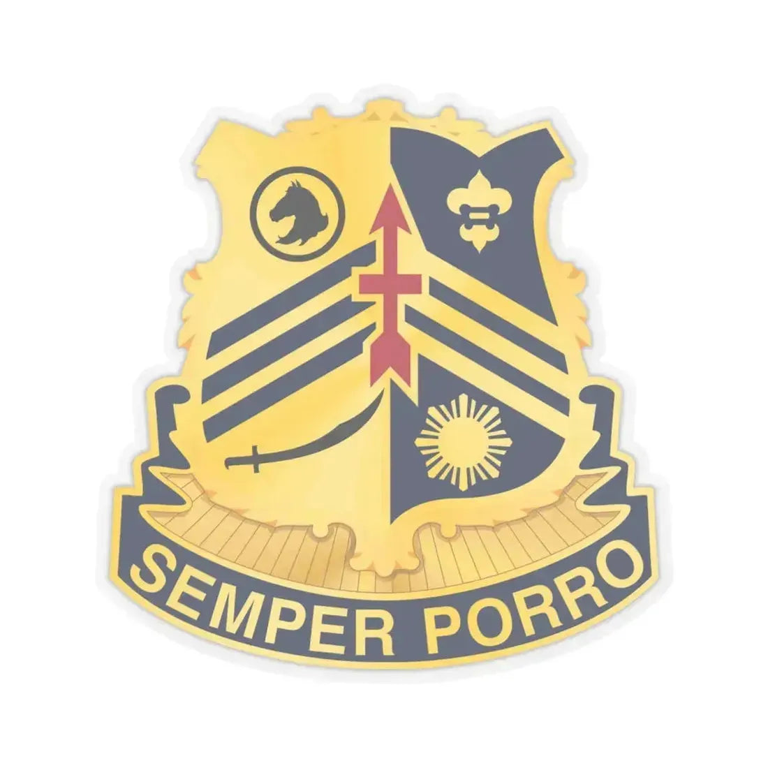 105 Cavalry Regiment (U.S. Army) STICKER Vinyl Kiss-Cut Decal 6 Inch Transparent - The Sticker Space