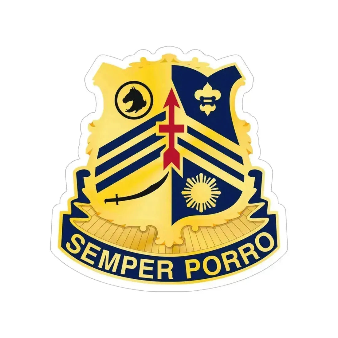 105 Cavalry Regiment (U.S. Army) Transparent STICKER Die-Cut Vinyl Decal 6 Inch - The Sticker Space