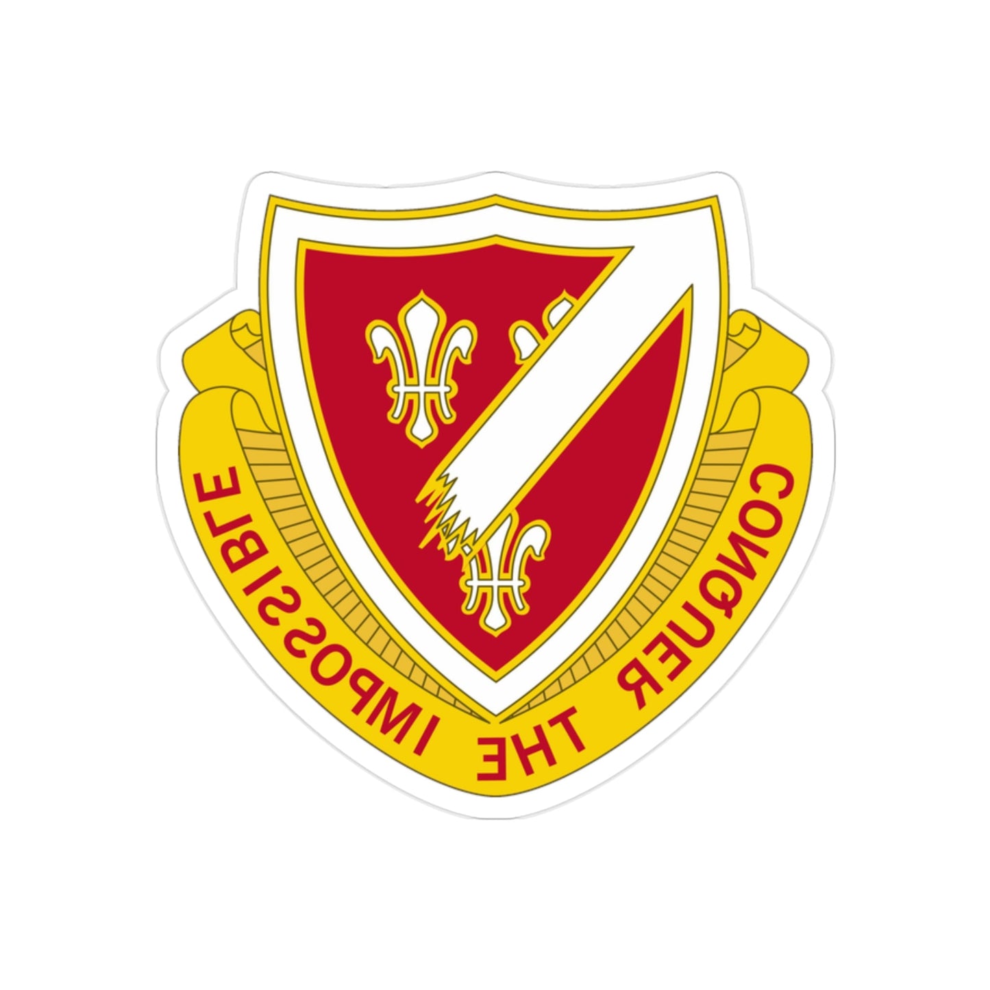 105 Engineer Battalion (U.S. Army) REVERSE PRINT Transparent STICKER-2" × 2"-The Sticker Space