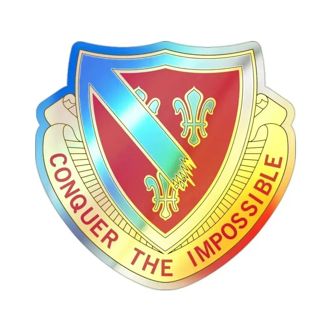 105 Engineer Battalion (U.S. Army) Holographic STICKER Die-Cut Vinyl Decal - The Sticker Space